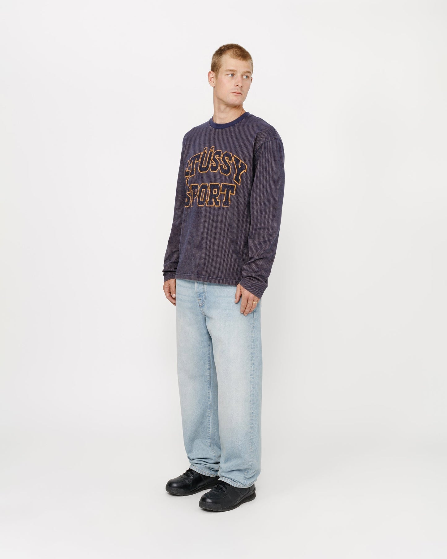 CREW COTON BICOLORE EN MAILLE FILET