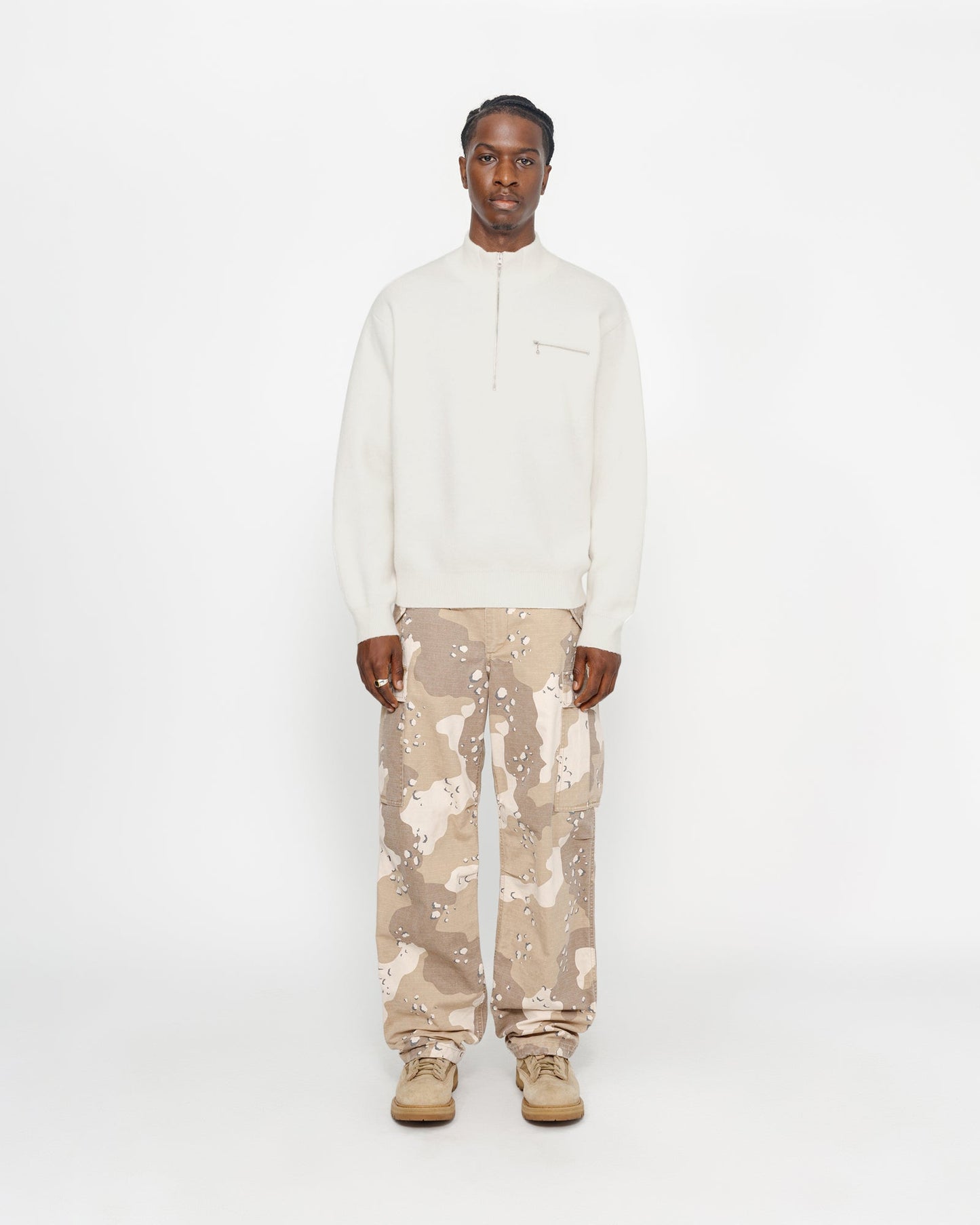 PULL COL MONTANT DEMI-ZIP