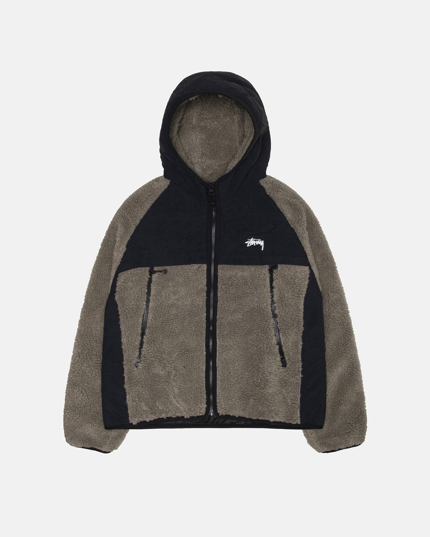 VESTE À CAPUCHE EN SHERPA ET EMBOUTS