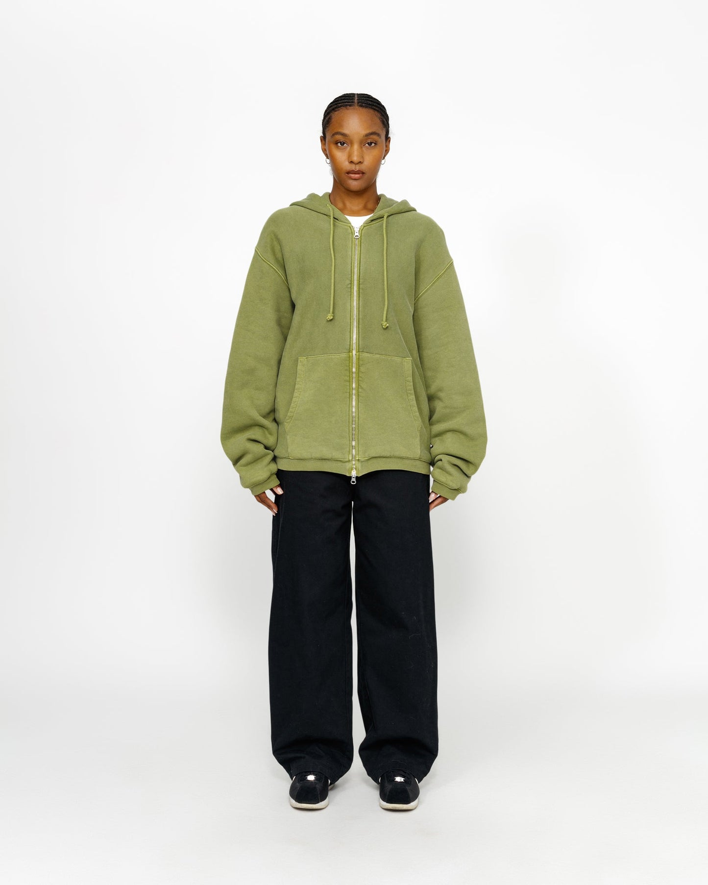 SWEAT À CAPUCHE ZIPPÉ DOUBLÉ GAUFRÉ