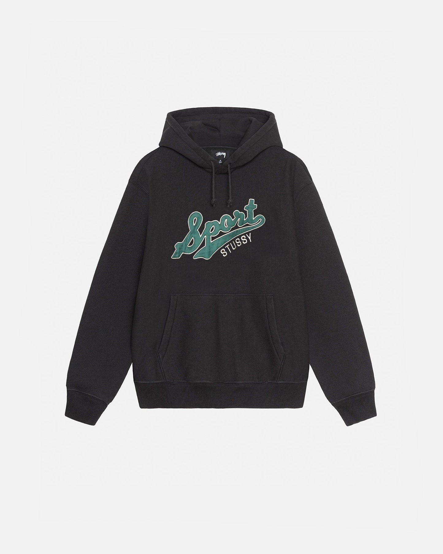 SWEAT À CAPUCHE ÉCUSSON SATINÉ