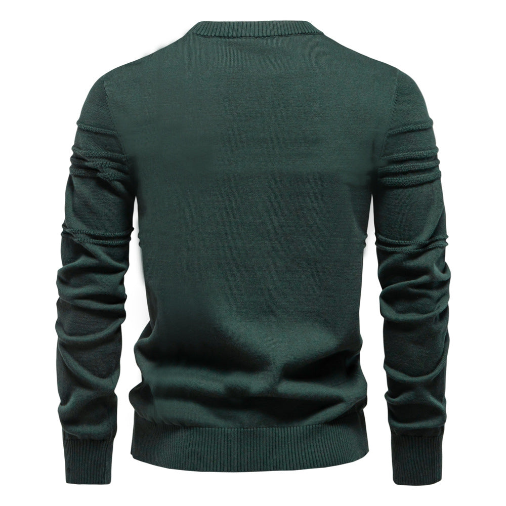 Pull ras du cou rayé pour homme