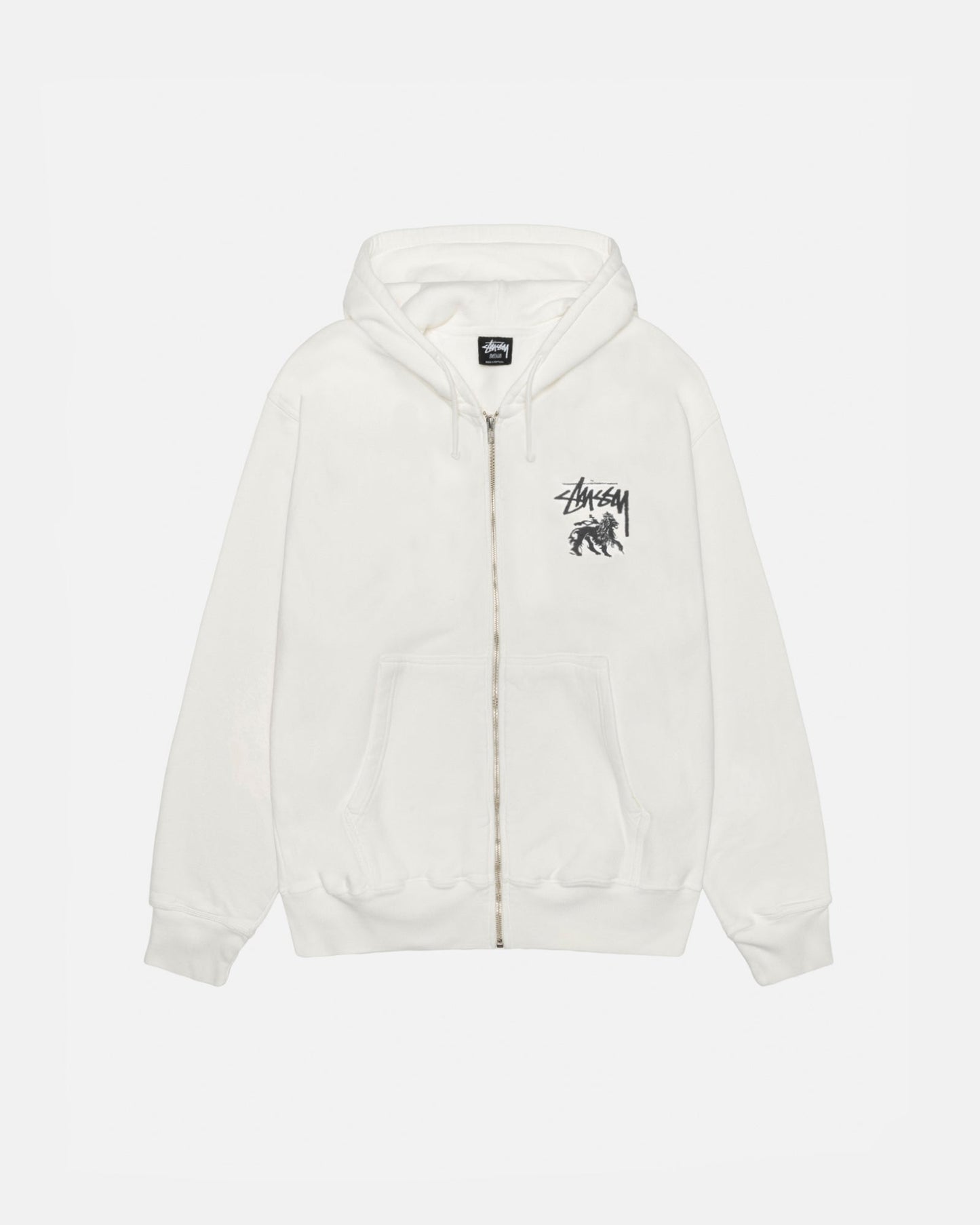 SWEAT À CAPUCHE ZIPPÉ TEINT EN PIÈCE RASTA LION
