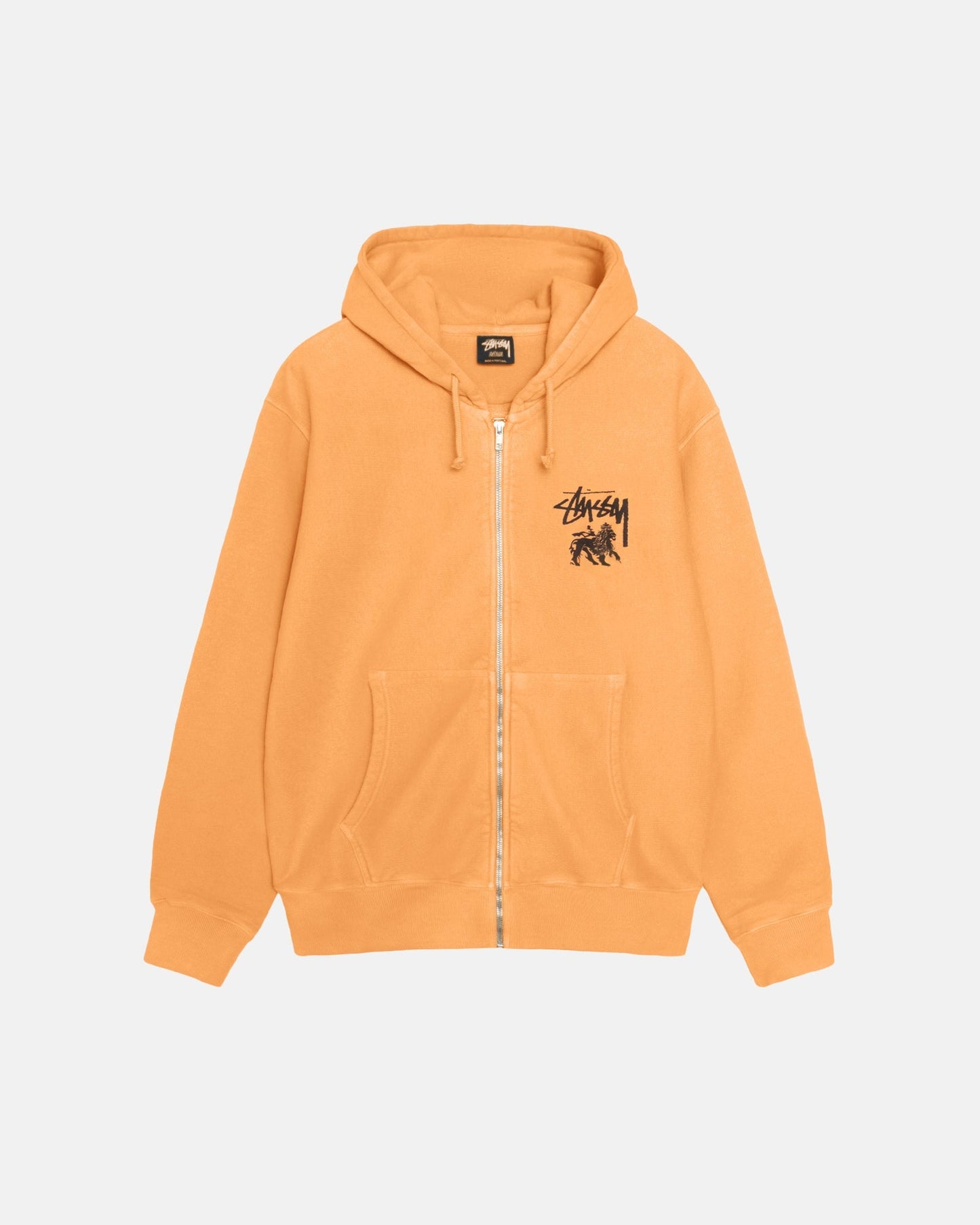 SWEAT À CAPUCHE ZIPPÉ TEINT EN PIÈCE RASTA LION