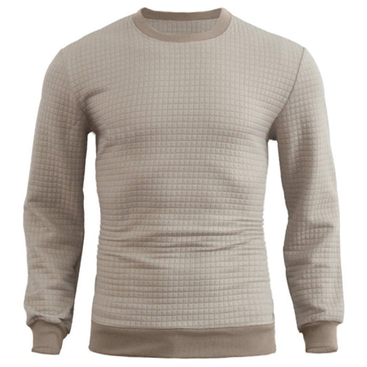 Herren-Pulloverhemd mit kleinem Jacquard-Karo