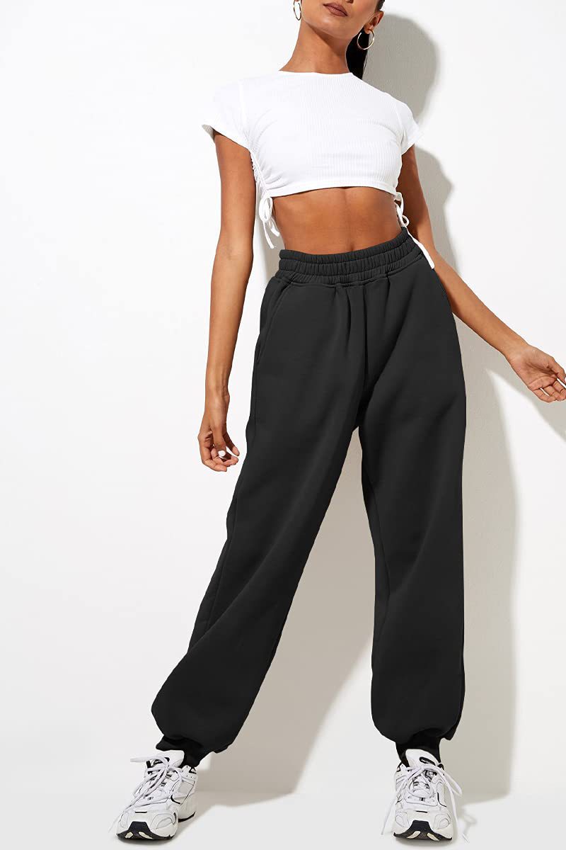 ✨Dernier jour : -69 %✨ Jogging ample taille haute pour femme avec poches