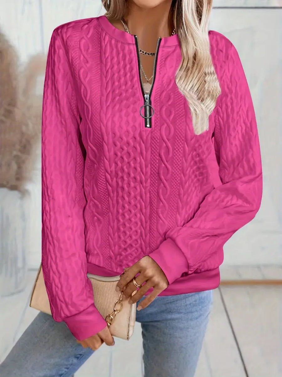 ✨Best-1 Sale Sweatshirt 2025✨Women's Elegant Snake Print Zip-Up Sweatshirt Long Sleeve Round Neck Casual Pullover