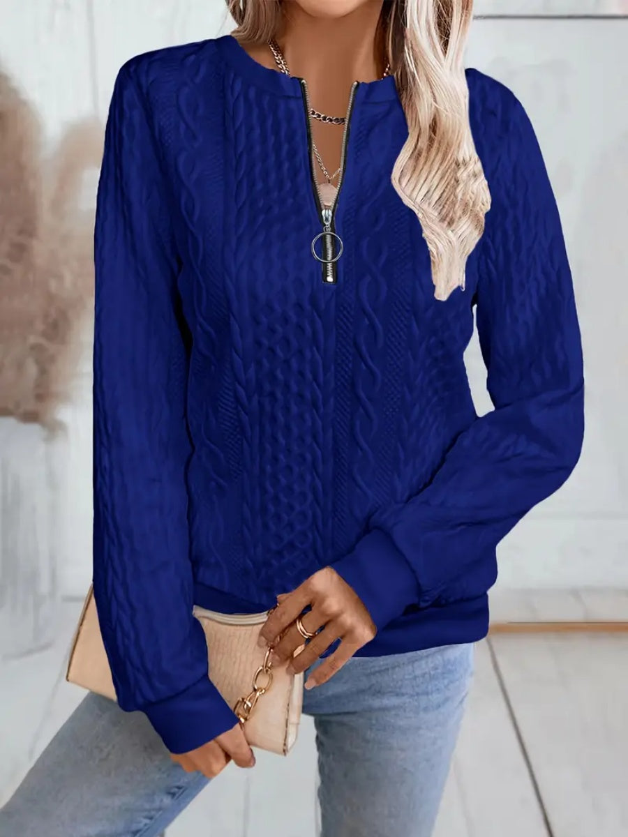 ✨Best-1 Sale Sweatshirt 2025✨Women's Elegant Snake Print Zip-Up Sweatshirt Long Sleeve Round Neck Casual Pullover