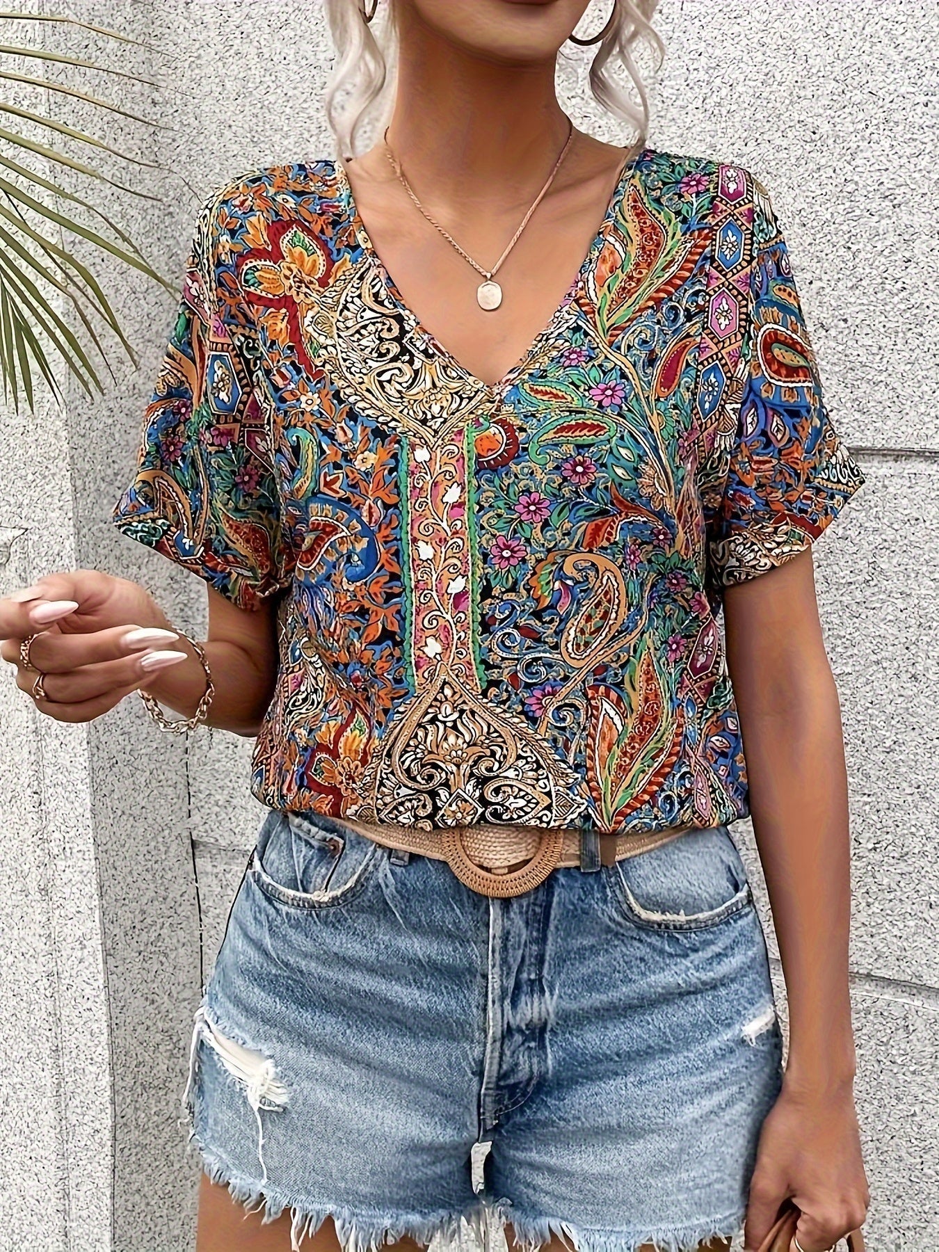 V-NECK BLOUSE
