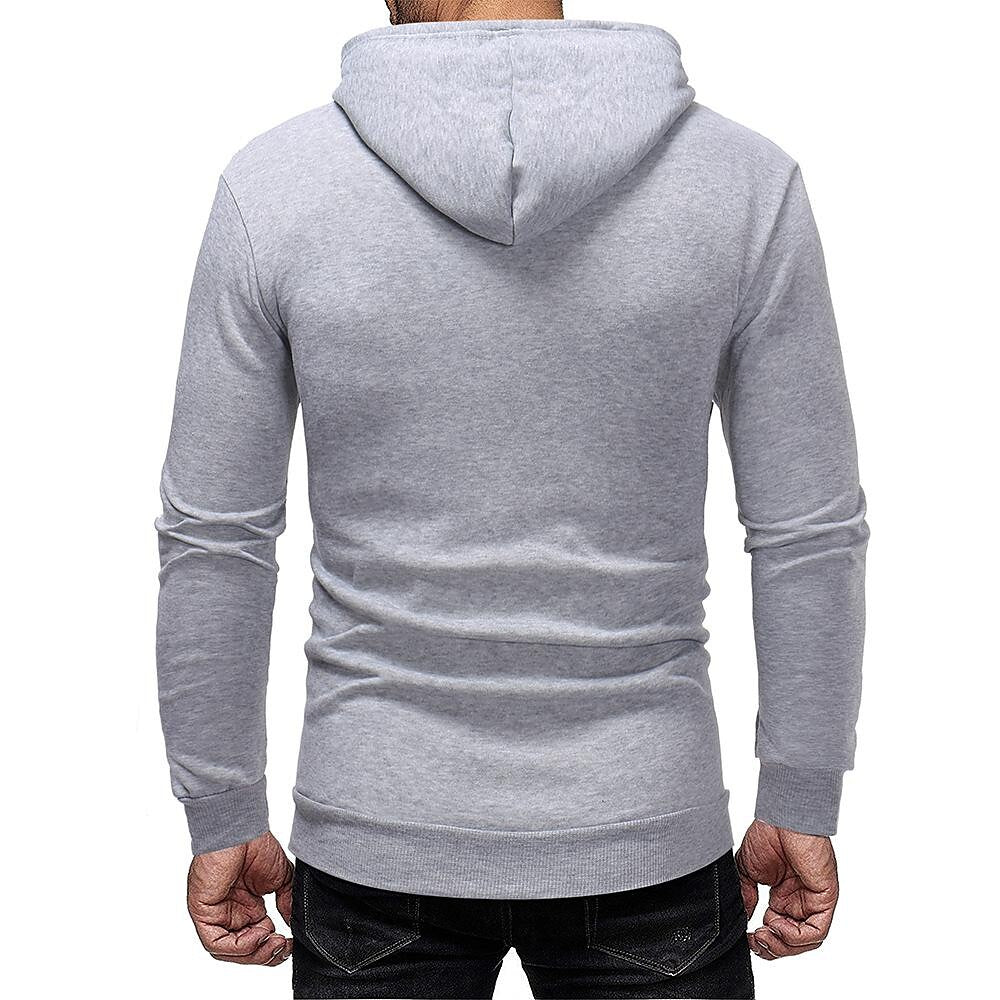 Sweat à capuche uni basique pour homme